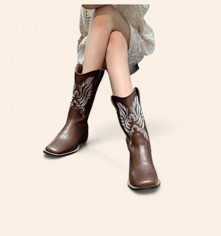 Brown cowboy boots - Western style - N°49