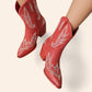 All-red cowboy ankle boots - N°89