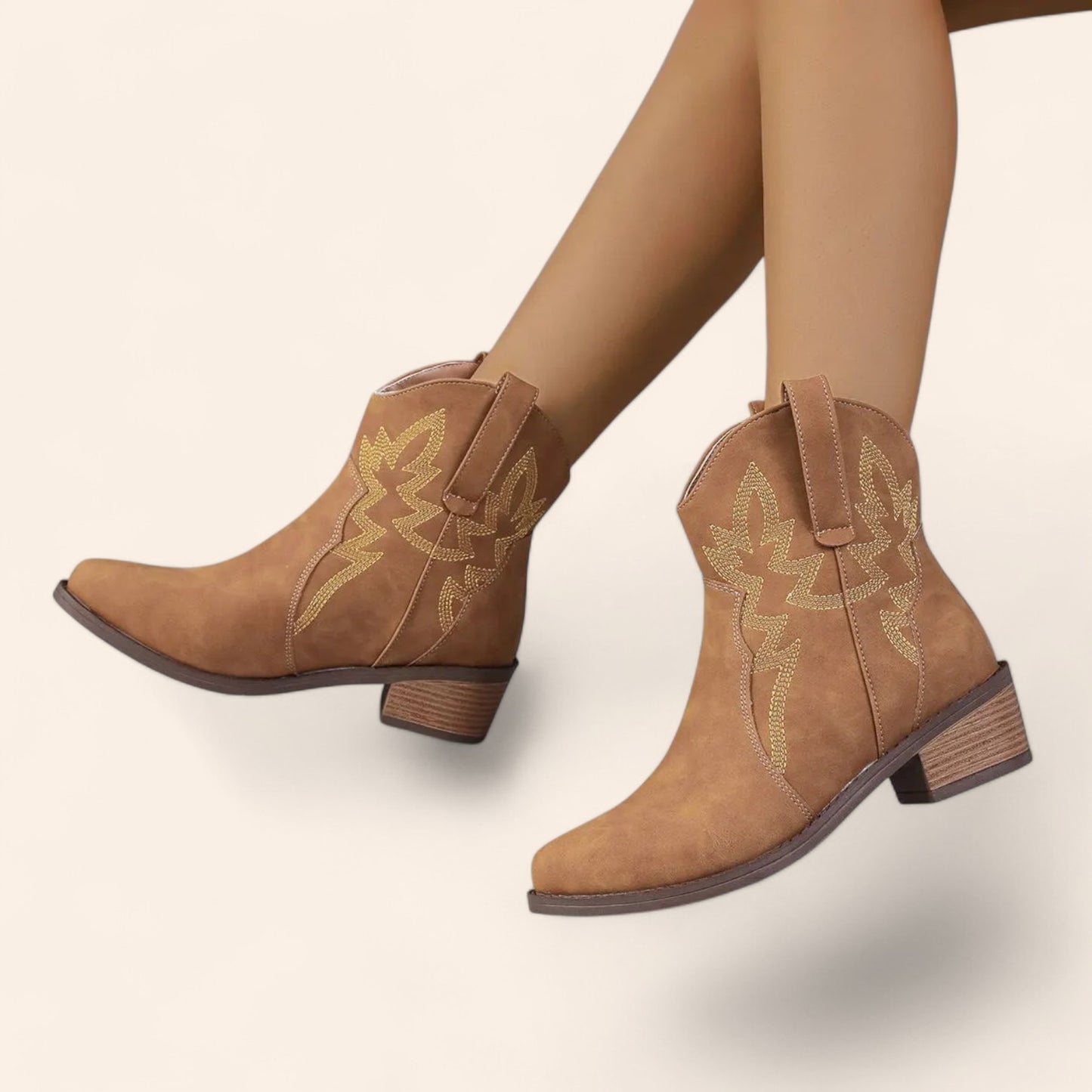 Classic brown cowboy ankle boots - N°93