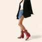 All-red cowboy ankle boots - N°89