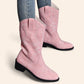 Pink cowboy boots with black heels - N°70