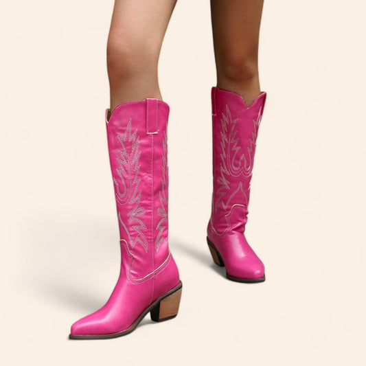 Bright pink cowboy boots - N°77