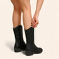 Black cowboy boots in retro style - N°20