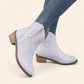 Classic white cowboy ankle boots - N°11