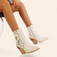 White studded cowboy boots - N°10