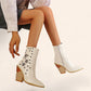 White studded cowboy boots - N°10