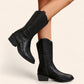 Black cowboy boots in retro style - N°20