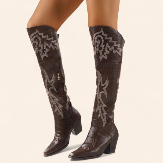 Tall brown cowboy boots - N°50