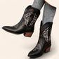 Black cowboy boots with embroidery - N°21