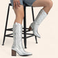 Shiny silver cowboy boots - N°35