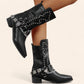 Black cowboy boots with a buckle - N°29