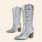 Shiny silver cowboy boots - N°35